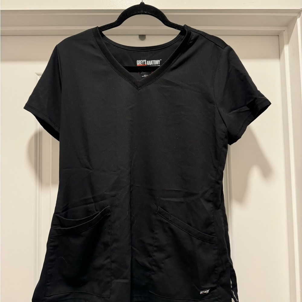 Grey's Anatomy Women's Black V-Neck Top